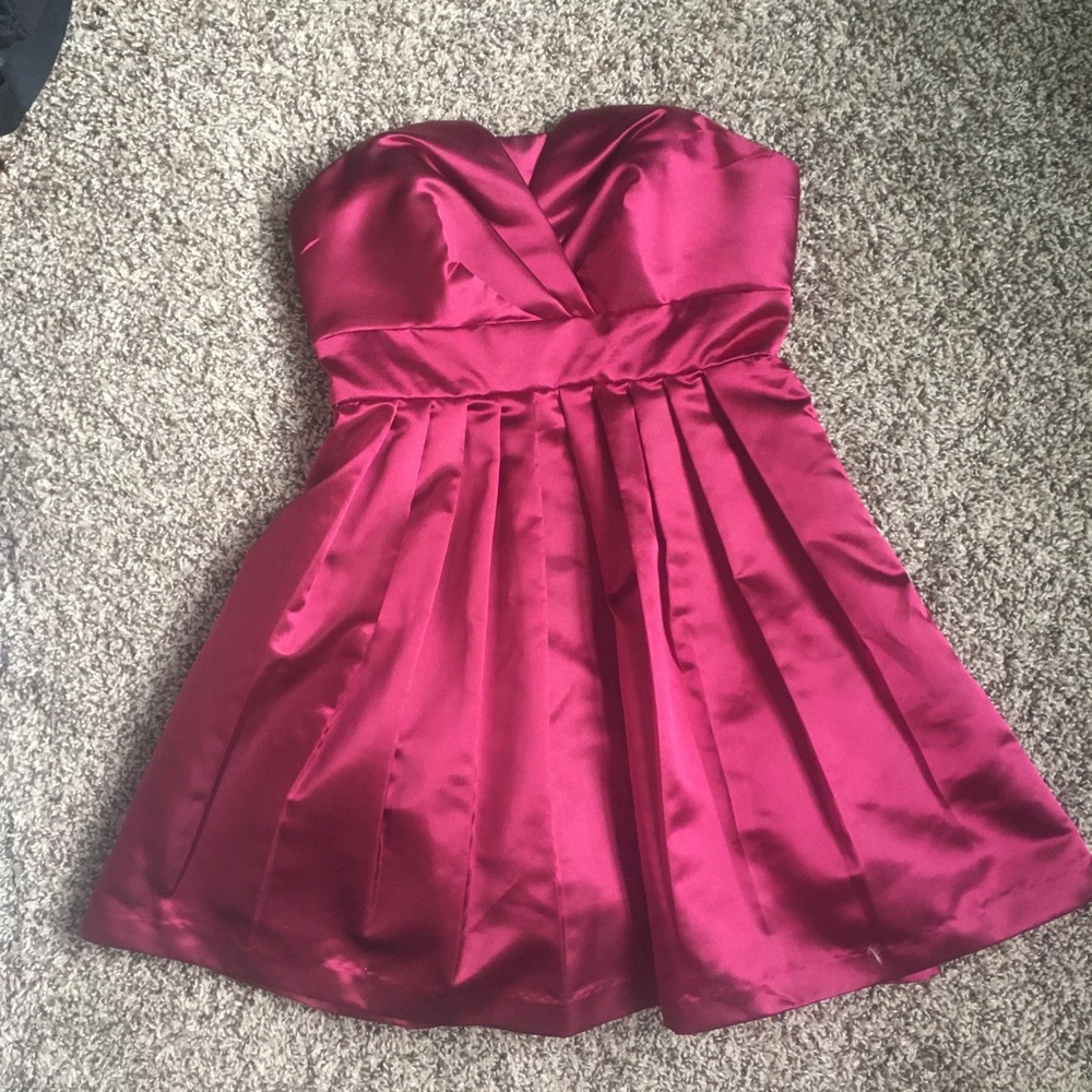 Dark Red Silky Dress